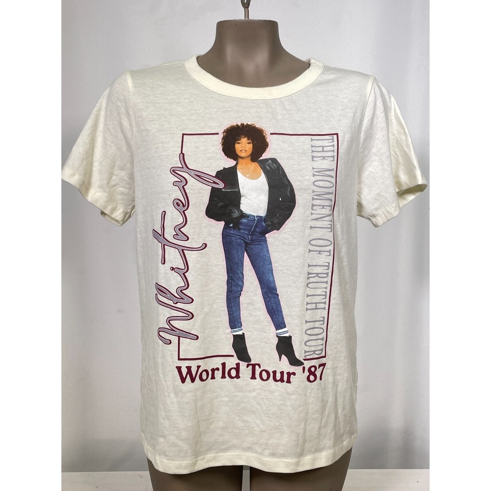 Whitney Houston The Moment of Truth World Tour '87 T-Shirt Women's MEDIUM